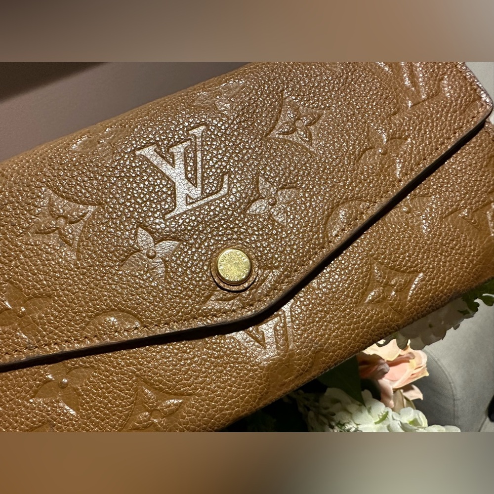 Louis Vuitton Sarah Wallet Empreinte Brown